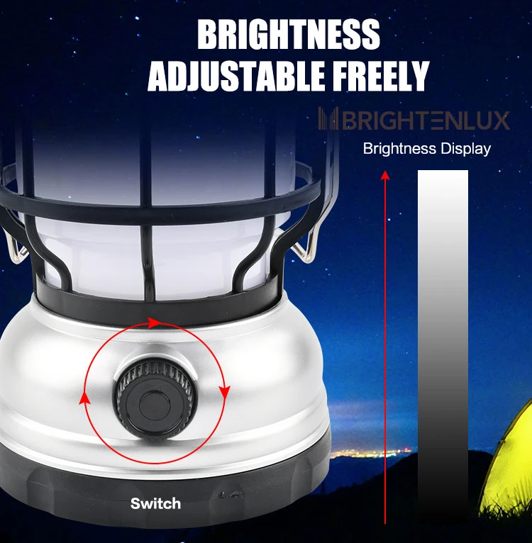 Brightenlux Power Bank USB Charging Rechargeable Solar Energy High Lumen Camping Light with Flame Light