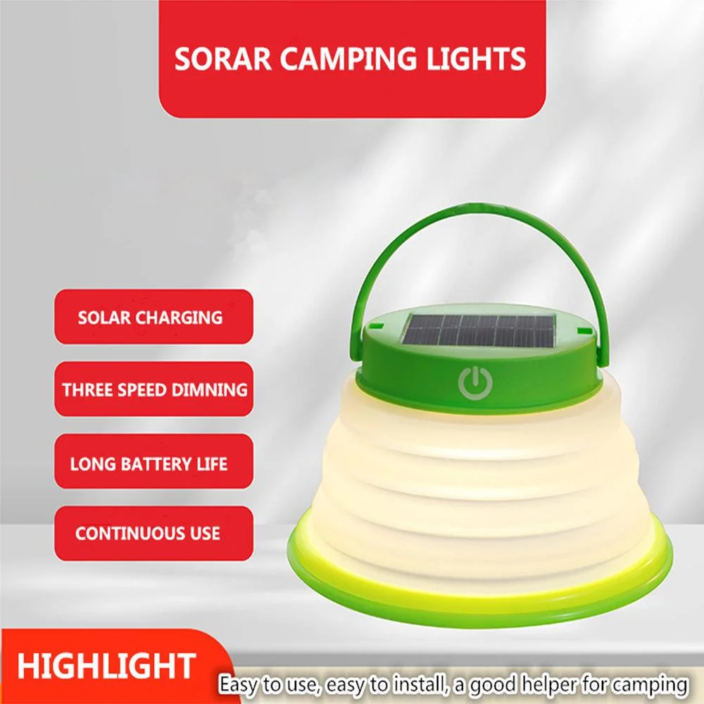 Waterproof Portable USB Mini Collapsible Solar LED Camping Lights