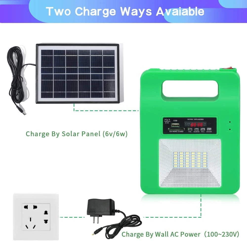 16-18$ Per Unit Solar LED System Portable Camping Emergency Home Lighting System