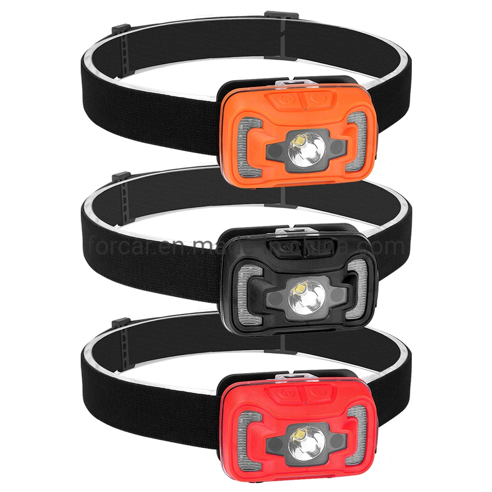 6-Mode Portable Camping Emergency COB Headlight Straps Adjustable Head Torch Lamp Safety Bike Light Accessories Rechargeable Sensor Headlamp