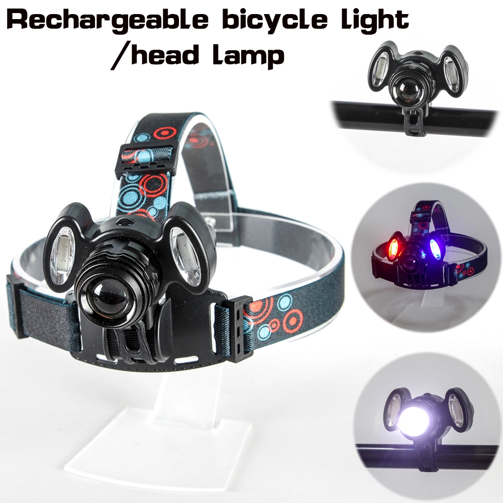 Yichen Rechargeable LED Bicycle Light with Sparate Red and Blue Light