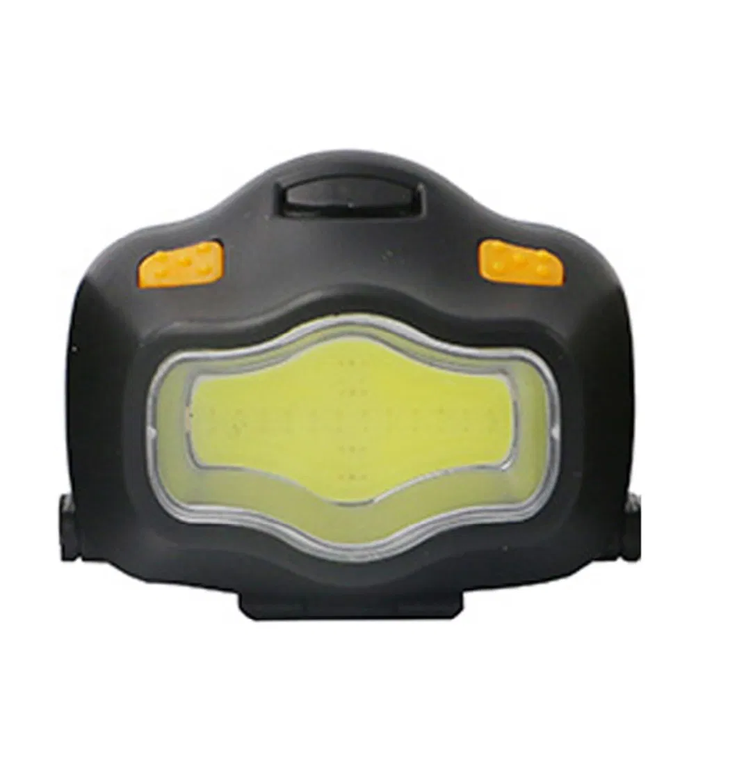 3W COB Headlamp, 3AAA Battery Head Light with 3 Flash Modes, Long Light Range, with White and Red Light in One