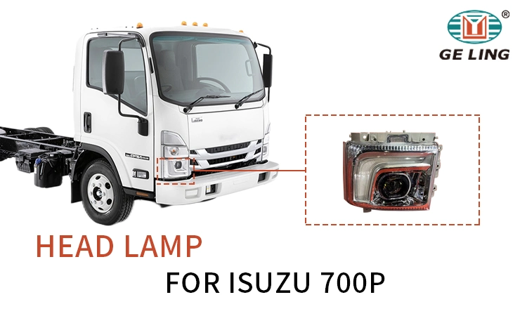 New Style 24V LED Headlight with Projector for Isuzu 700p 2022 2023 Elf USA Npr Npr150 Nlr130 Frr190 Frr210 Frr
