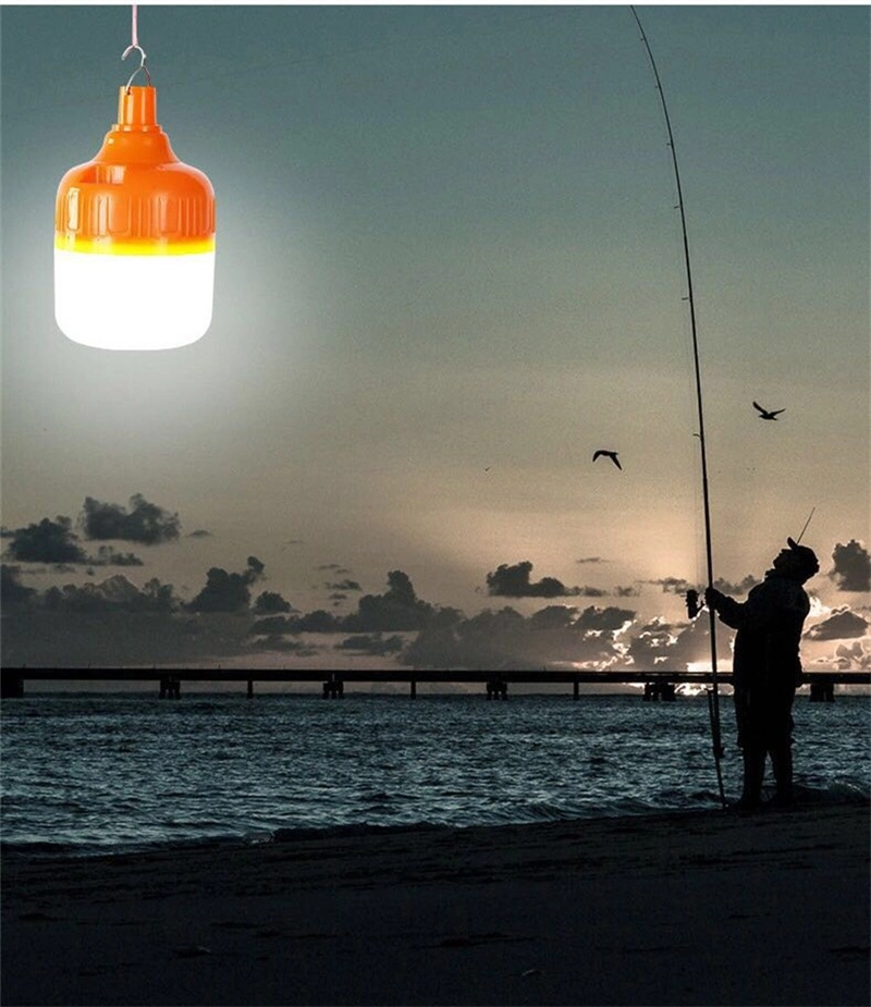 Smart LED Bulb Outdoor Rechargeable Portable Fishing Light Camping Lights with USB Charger