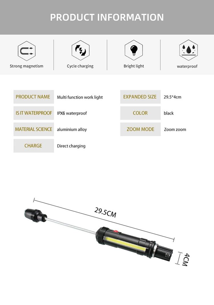 Camping Emergency Barbecue Grill Lamp Magnetic 360 Degree Flexible Gooseneck LED Light