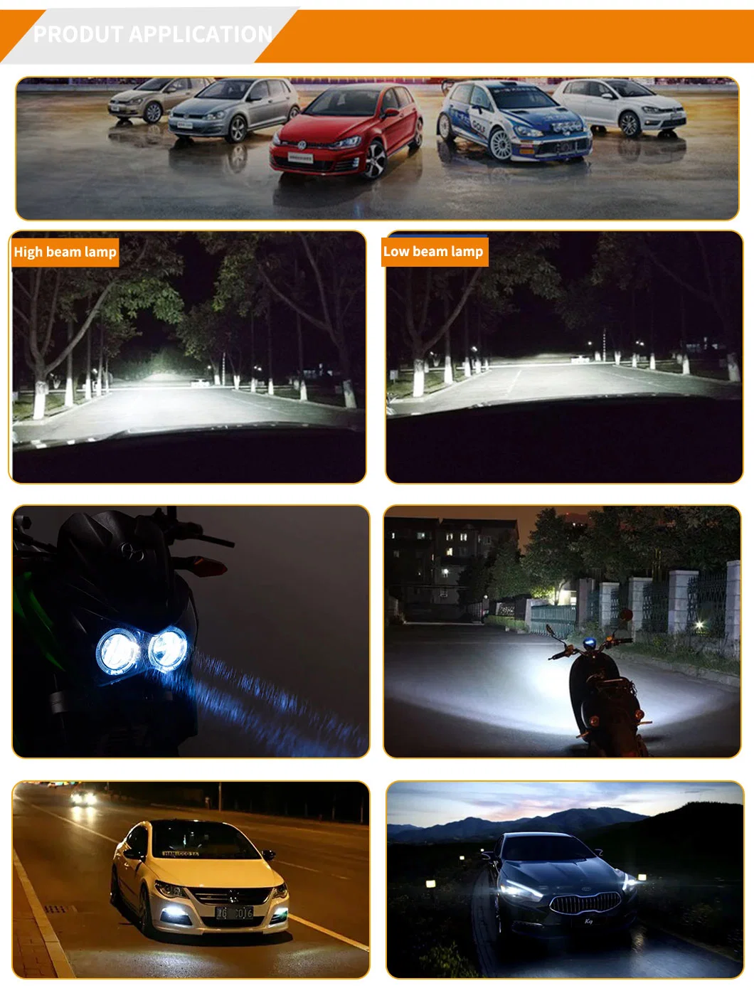 Factory Direct Sale High Luminous Efficiency LED Motorcycle Headlight 15W S2 H7