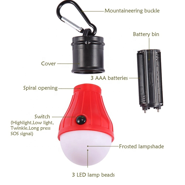 Portable LED Tent Light Clip Hook Emergency LED Camping Hanging Light