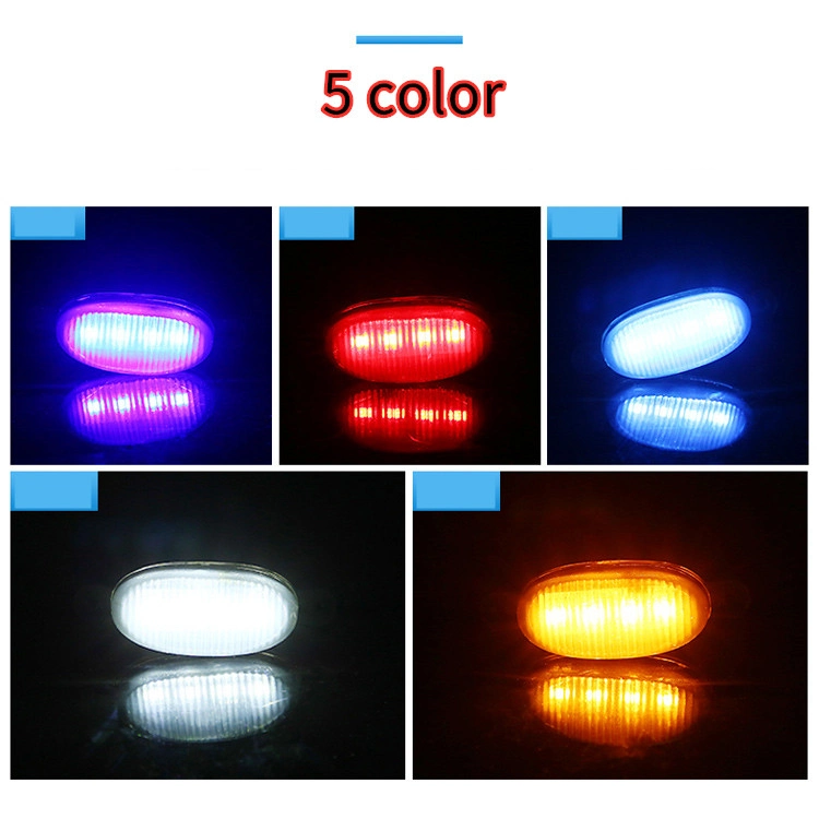 Car Grid Grille Small Yellow Light Red and White Lights LED Decoration Warning Light