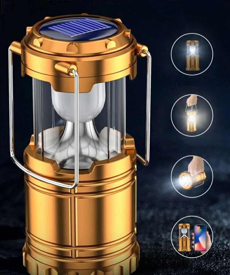 New Outdoor Super Bright Hanging Lantern Waterproof Solar LED Camping Light