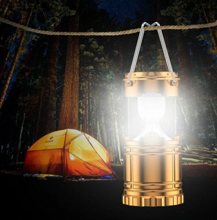 New Outdoor Super Bright Hanging Lantern Waterproof Solar LED Camping Light