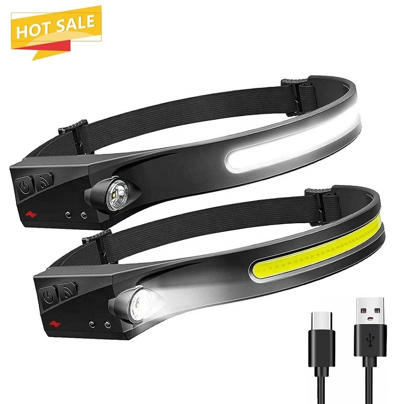 2024 Amazon Hot Sell Outdoor Running High Power LED Headlamp Wave Function Headlamp