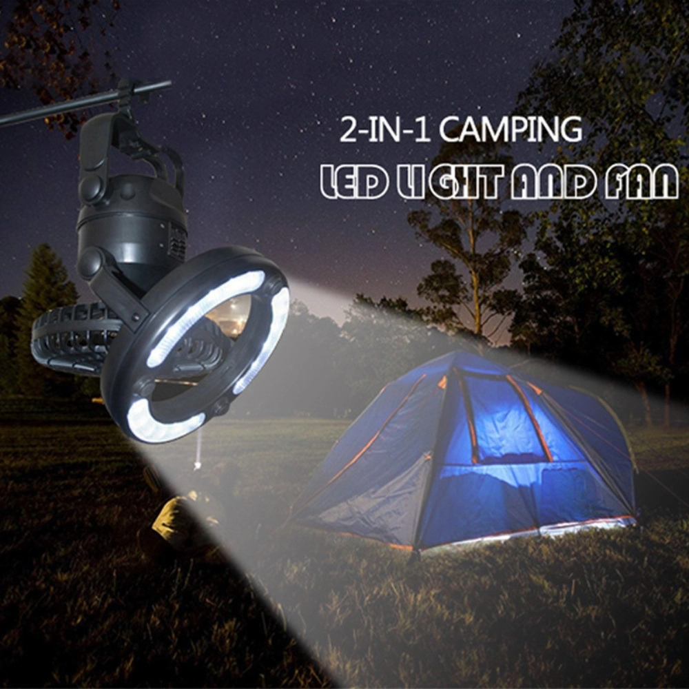 LED Camping Light with Ceiling Fan Portable Camping Tent Lantern Ci23637