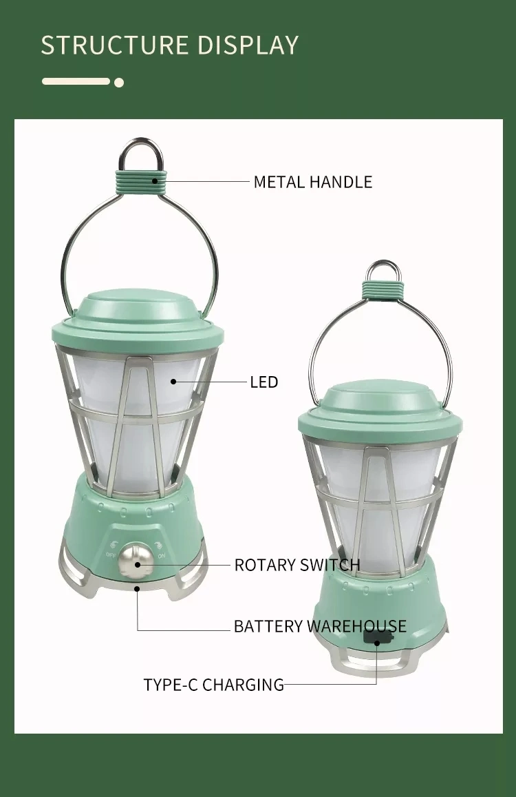 Hot Multifunctional Light Outdoor Lamp with USB Charging and Solar Function Camping Lamp