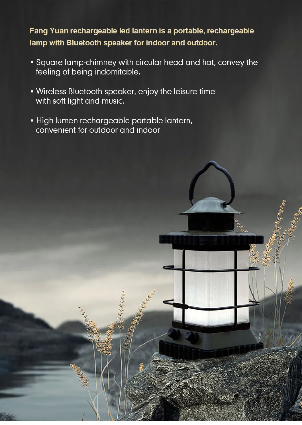 Fang Yuan LED Camping Lantern Speaker Light Outdoor Light