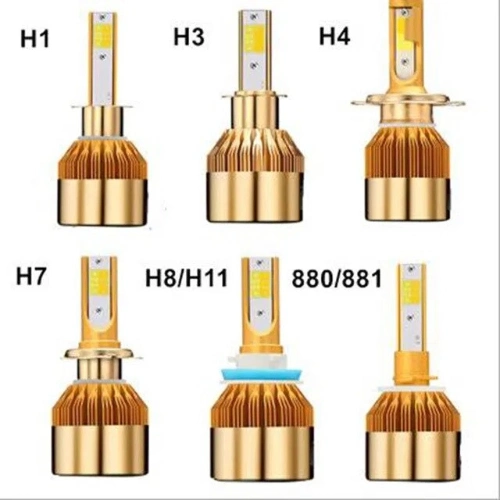 Kit De Luces LED H1/H4/H7/H11/9005/9006/9007/880/881/Hb3 Bombillo Luz LED Altas Bajas C6 DOS Colores 3800lm Focos LED Fog Light LED PARA Carro LED Headlight