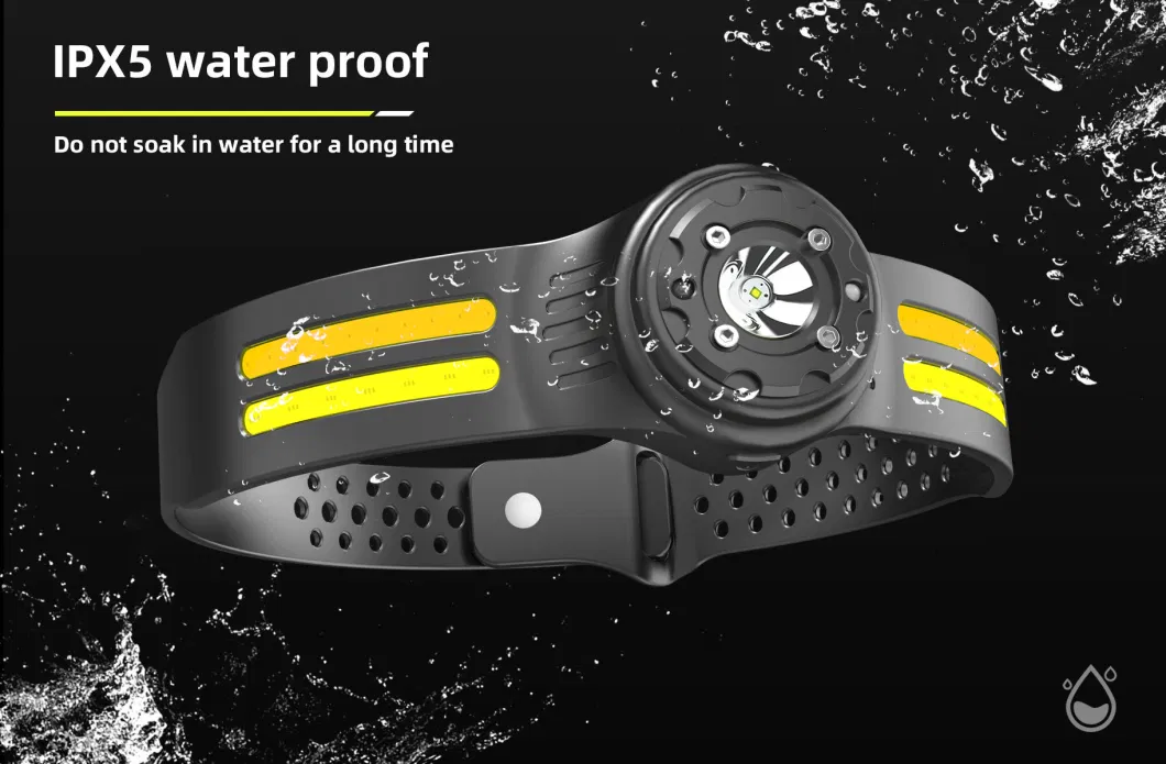 Wave Sensor COB Headlight Outdoor Multi-Functional LED Night Running and Cycling Headlight