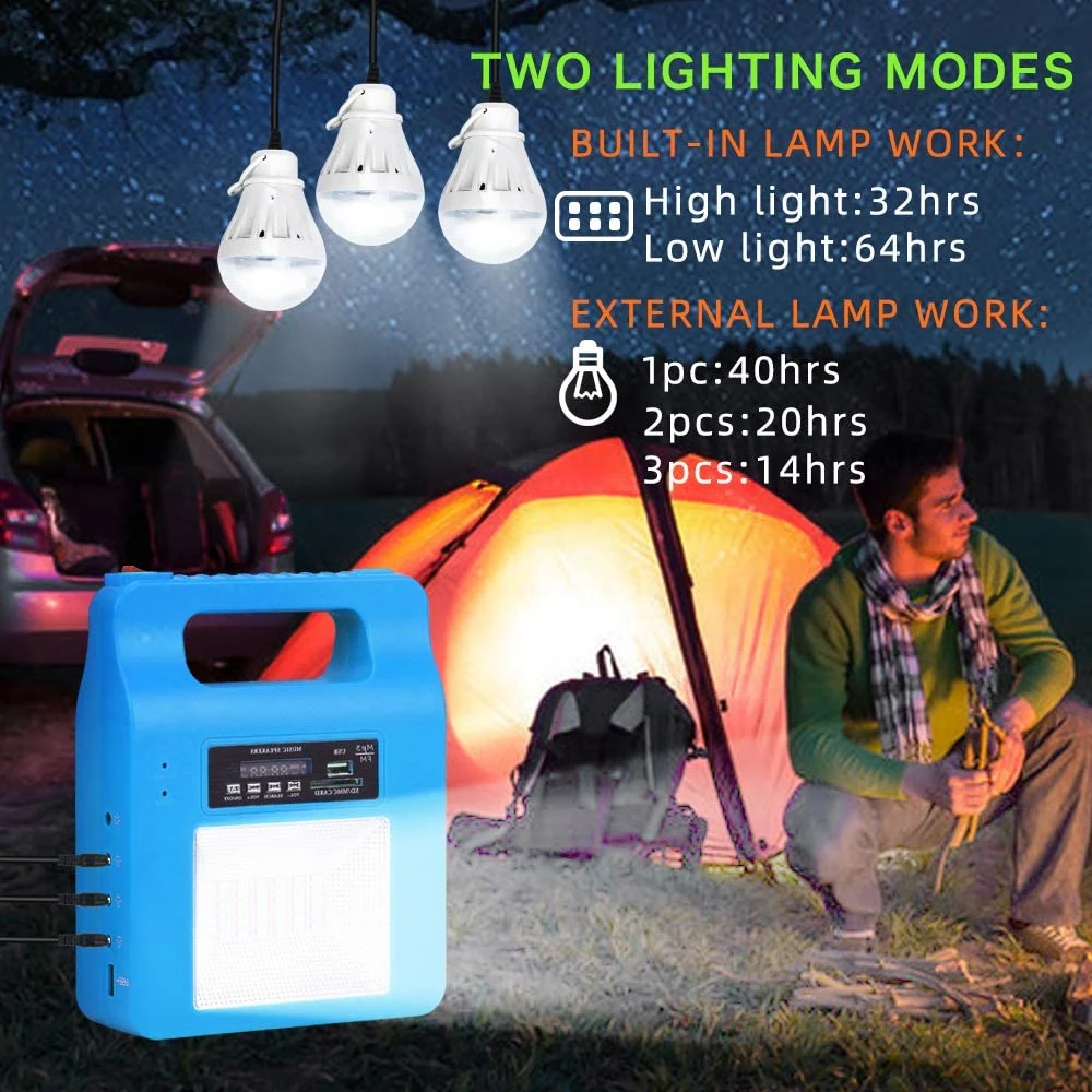 16-18$ Per Unit Solar LED System Portable Camping Emergency Home Lighting System