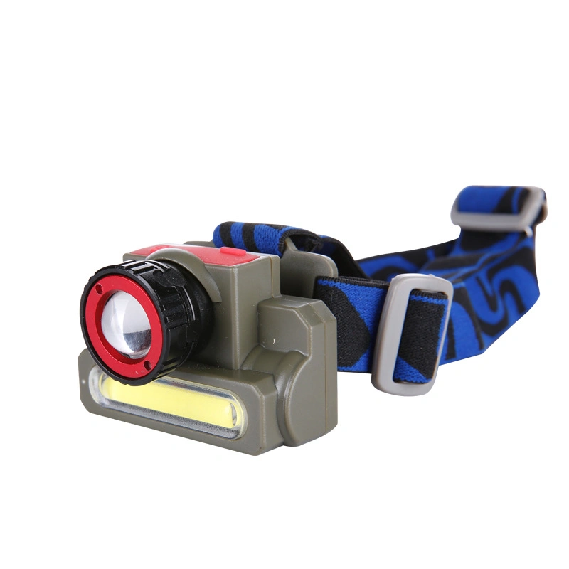 Wholesale Camping Emergency Lighting for Head Torch 3W COB Rechargeable Headlamp Waterproof Ipx4 Zoomable Camping Rechargeable LED Headlight