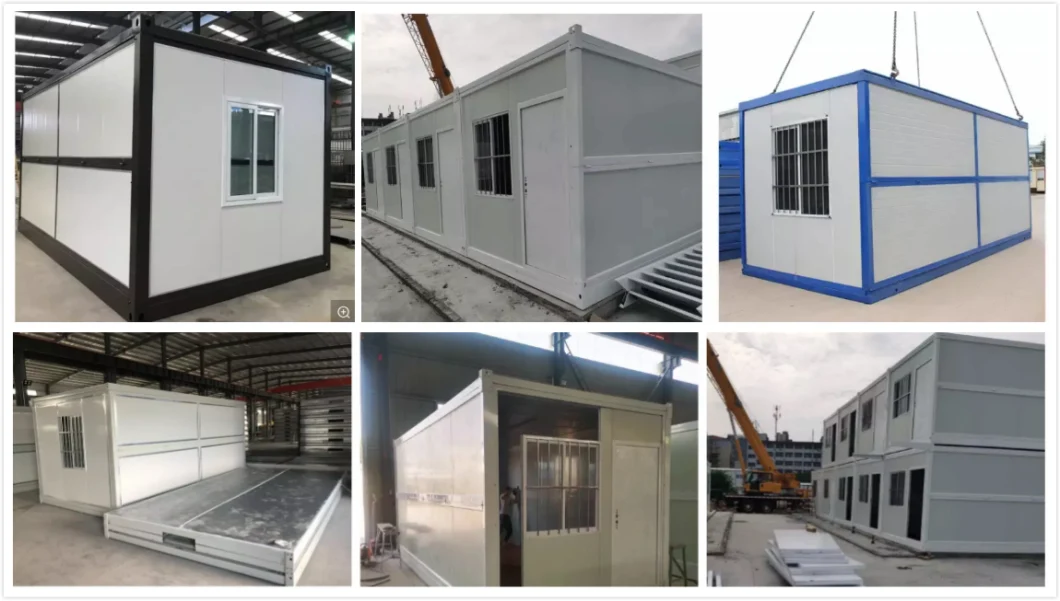 Mobile Morden Style Cheap 20 FT Prefabricated Folding Container House Foldable Container/Modular House/Small House/Tiny House/Prefab House Office Camp for Sale