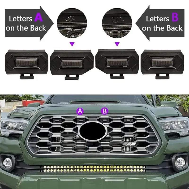 2020-2021 Grille LED Amber White Lights for Toyota Tacoma Grille Light