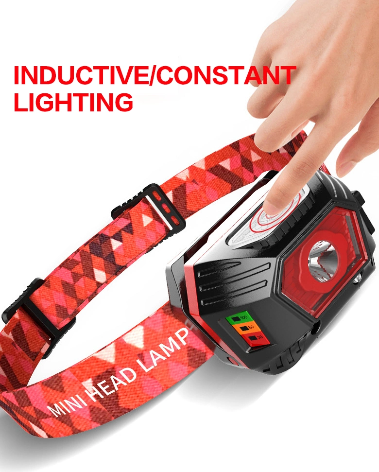 Brightenlux Logo Printing 60 Adjustable Rechargeable Mining Battery Motorcycle Whaterproof COB LED Headlamp