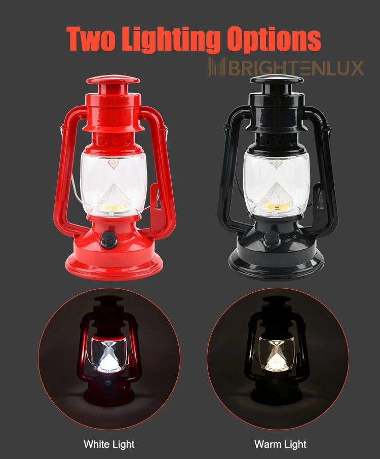 Brigthenlux Wrought Iron Retro Lamp Portable LED Camping Lamp Outdoor Camping Tent Lamp Household Emergency Lighting