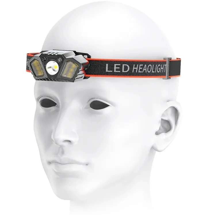 5 Modes Headlamp Waterproof Running Fishing Warning Night Light with Sensor Outdoor Smart LED Headlight