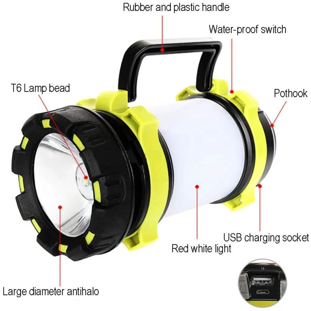 Premium Searchlight USB LED Torch Tracker Waterproof Camping Marine Portable Search Light