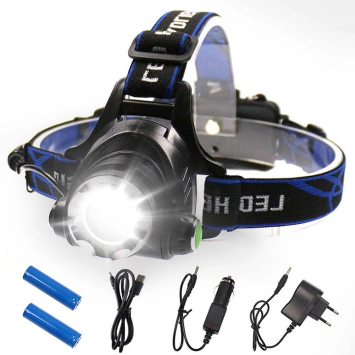 2023 New High Power Light Zoomable Waterproof Light USB Rechargeable LED Light Headlamp Flashlight Headlights