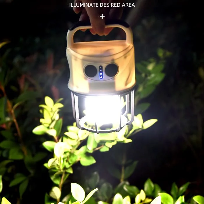 COB SMD Dual Color Rechargeable Outdoor LED Camping Lighting Emergency Hanging Waterproof Ipx5 Camp Tent Lantern 3W LED Camping Light