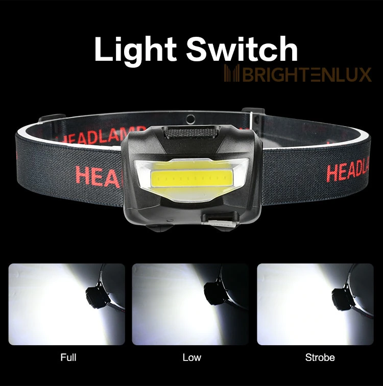 Brightenlux Dry Battery Mining Lamp Ipx4 Waterproof LED Flexible Lightbar Headlamp with Head Strap