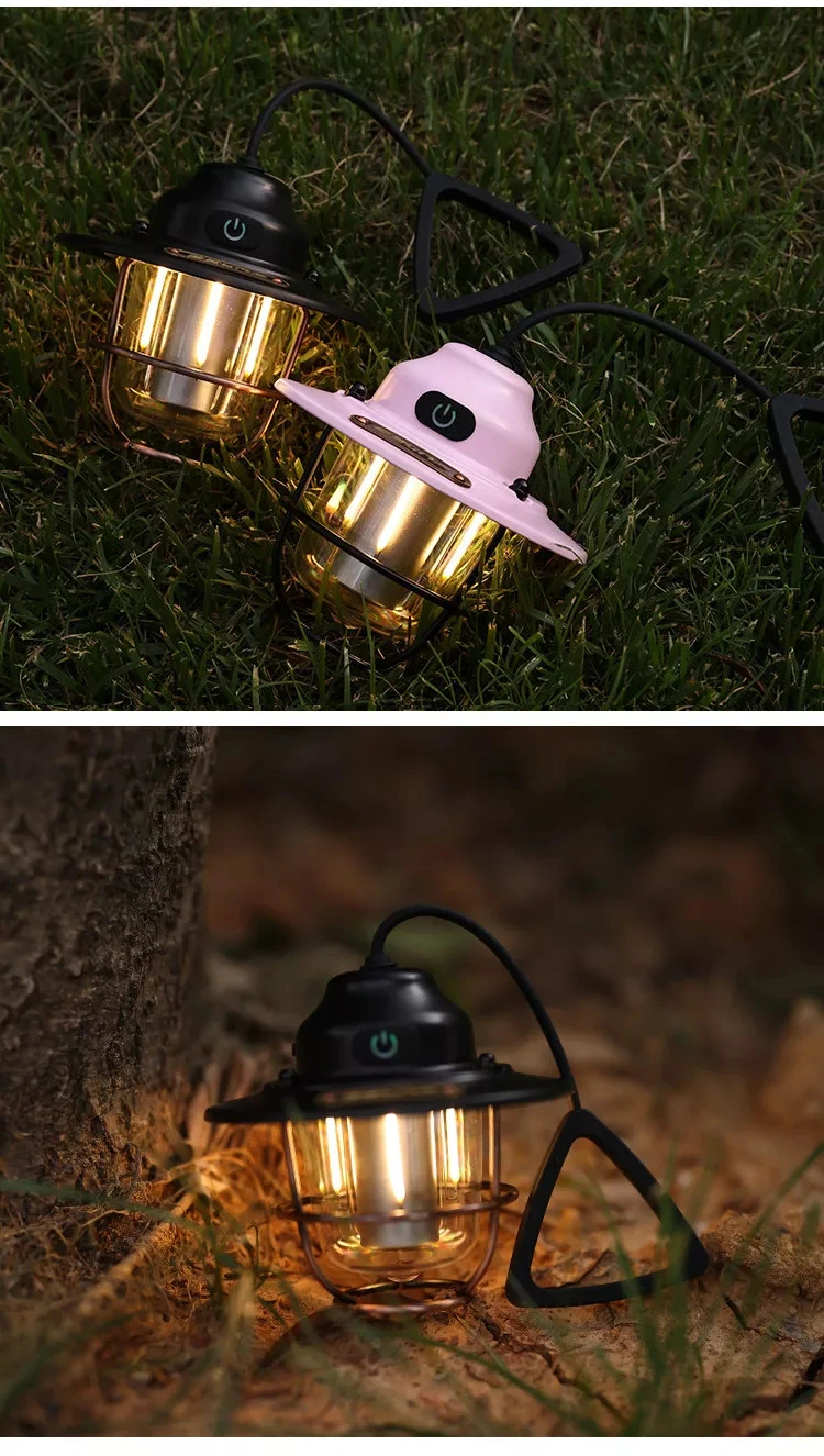 Rechargeable Waterproof Retro Aluminum Dimmable Camping Light