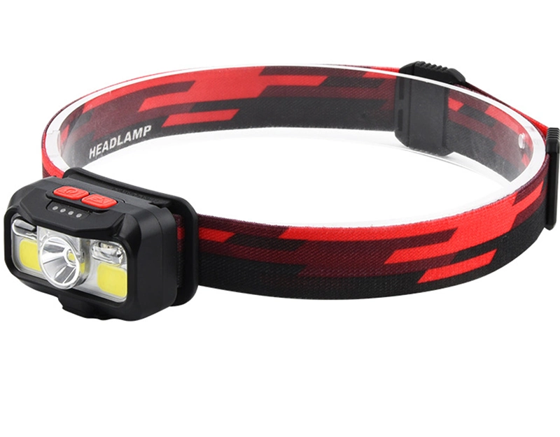 High Power Rechargeable LED Headlight Sensor 350 Lumen Camping Emergency COB Head Torch Light 8 Flash Modes Powerful LED Headlamp