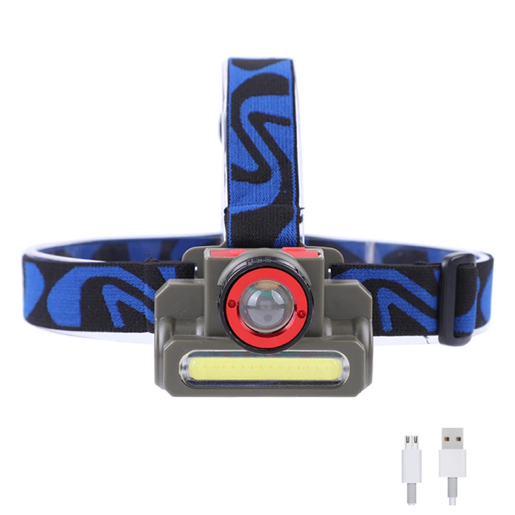 Wholesale Camping Emergency Lighting for Head Torch 3W COB Rechargeable Headlamp Waterproof Ipx4 Zoomable Camping Rechargeable LED Headlight