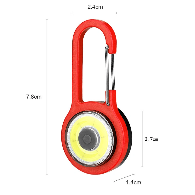 LED Key Light Outdoor Mountaineering Buckle Light Mini COB Portable Night Fishing Pendant Light