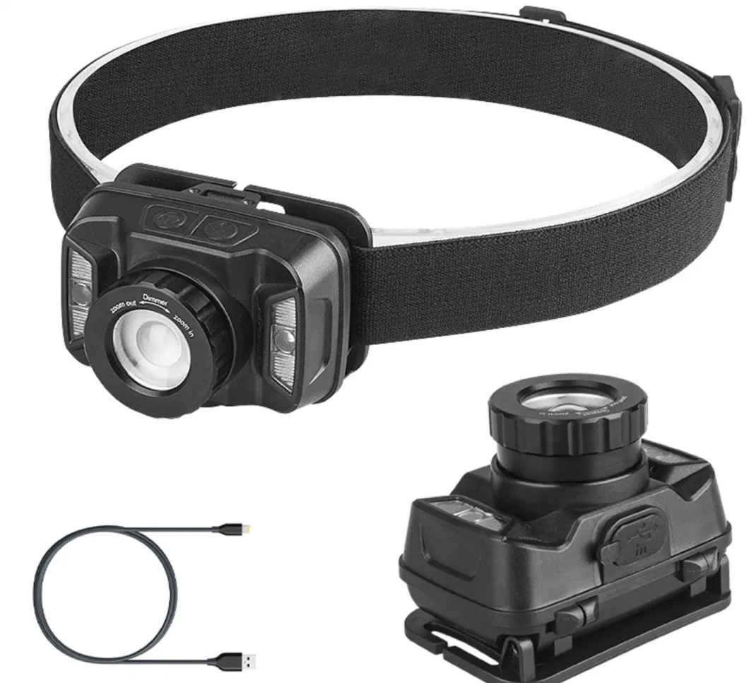 High Power Headlamp Motion Sensor Zoomable Hiking Fishing Head Flashlight