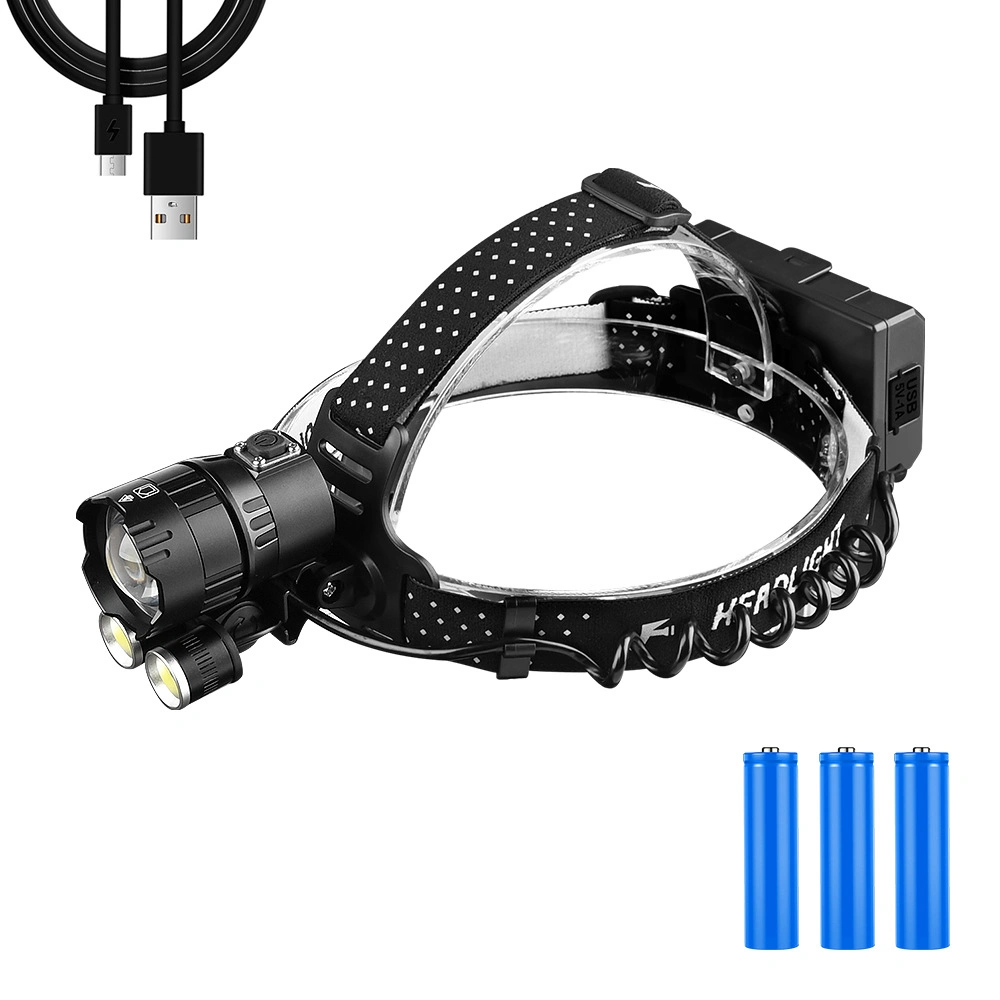 Super Xhp160 +COB 10000 Powerful High Power 18650 Rechargeable LED Headlamp