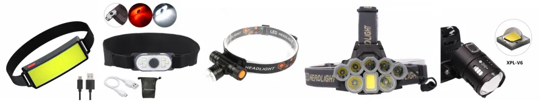 Multifunctional Strong Light Long-Range Focusing USB Rechargeable Mini Headlamp