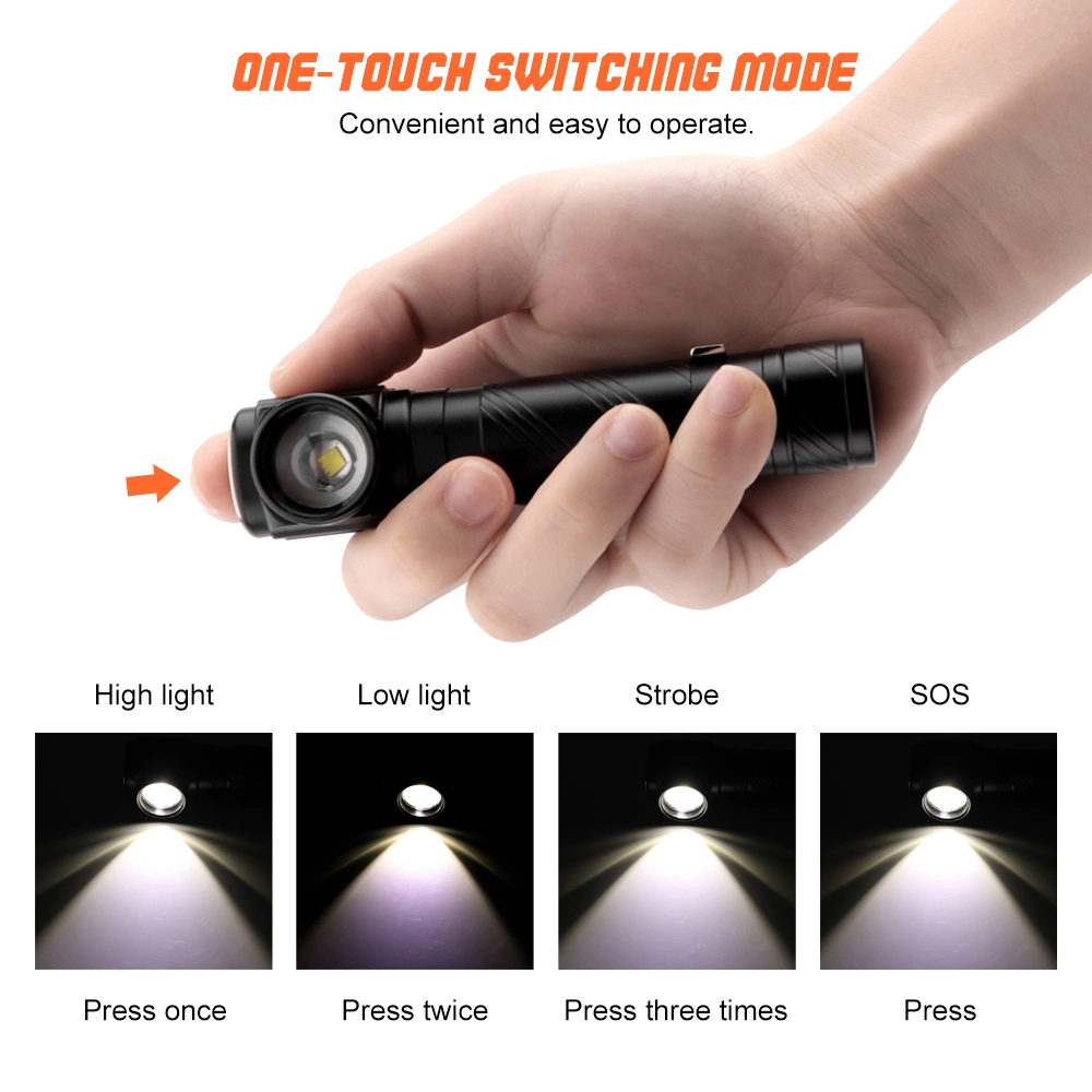 New 2in1 Portable Rechargeable LED Powerful Headlight Flashlight Torch Camping Hiking Headlamp