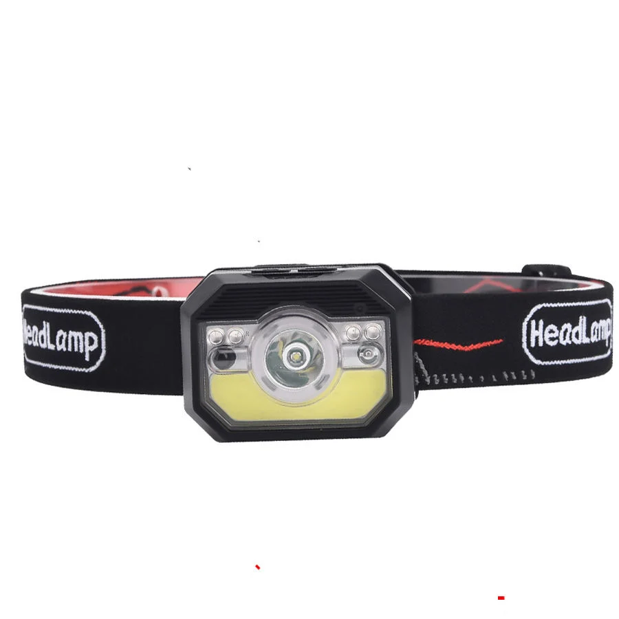 Glodmore2 Factory Supply Cheap Lithium Battery XPE COB Bulb Waterproof Multifunctional Sensor Headlamp with Adjusting Buckle