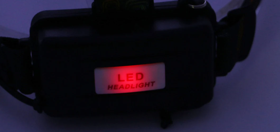 LED Zooming Headlamp, High Power Rechargeable T6 COB Headlamp with Red Warning Light