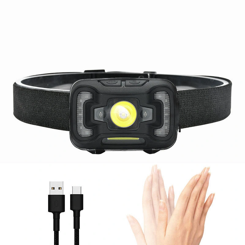 Glodmore2 Newest 300 Lumen USB Rechargeable Sensor COB Warm White LED Headlamp