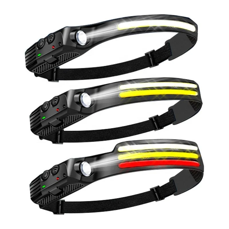 Headlamp Sensor Rechargeable COB Headlamp LED, Outdoor High Power LED Headlamp Headlight