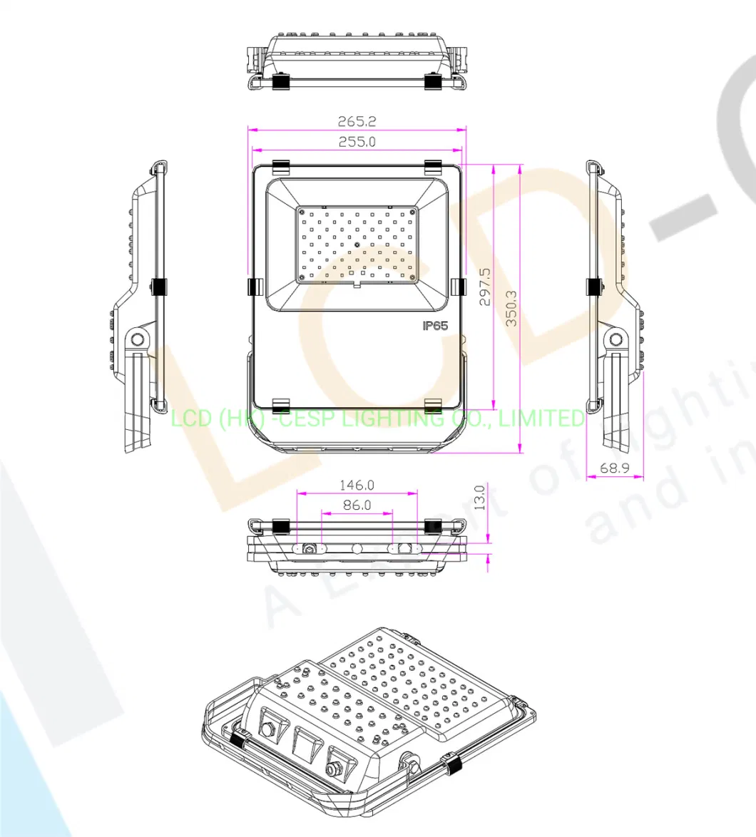 LED Light 150W Outdoor marine Floodlight for fishing vessel Lighting