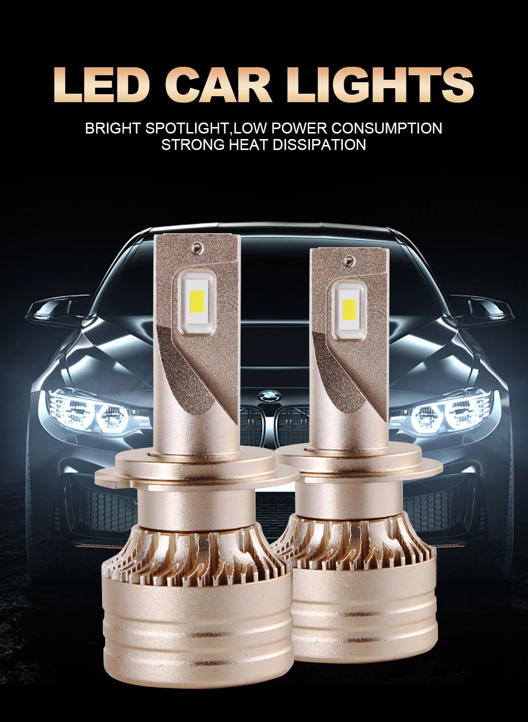 Super Bright 10000lm LED Headlight Bulb 56W H7 H11 H4 LED Headlight