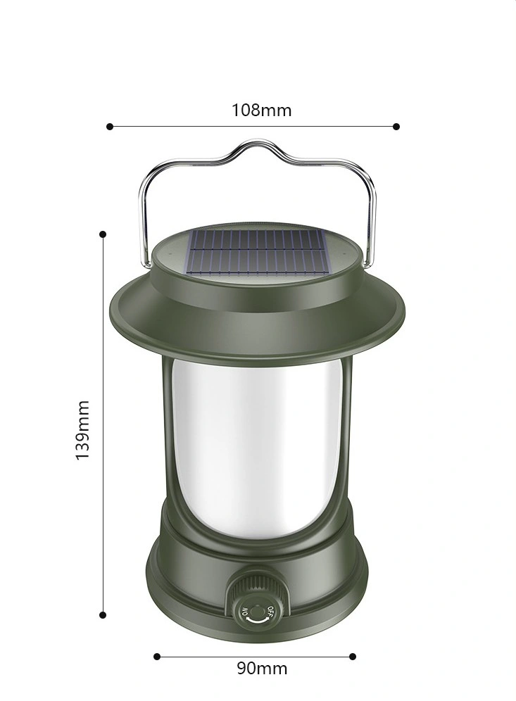 Solar Lantern Light USB Solar Portable Tent Lamp Outdoor Night LED Lamps Emergency Camping Light