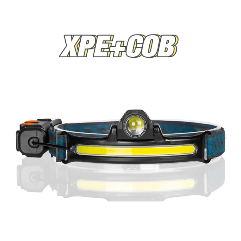 Wholesale Camping Emergency Head Torch Lamp Rechargeable Headlight 6 Mode Quality Xpg COB LED Headlamp with Sensor Function