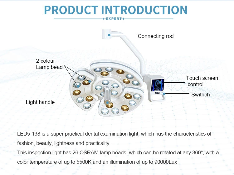 Easy to Operate Double Single Headlight Dental Lamp LED Light with Low Price