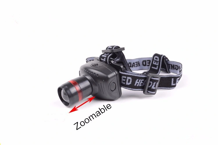 Adjustable Mini Zoom Lens LED Head Cap Lamp Light Headlamp Headlight