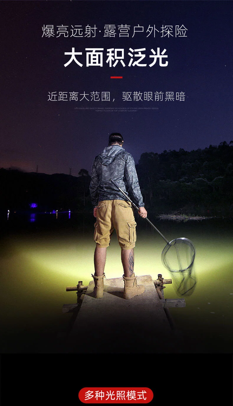 New Plastic 5LED 50000lm USB Rechargeable Powerful LED Headlamp